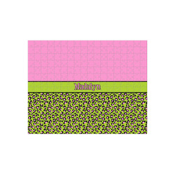 Pink & Lime Green Leopard 252 pc Jigsaw Puzzle (Personalized)