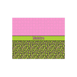 Pink & Lime Green Leopard 252 pc Jigsaw Puzzle (Personalized)