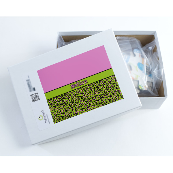 Pink & Lime Green Leopard Jigsaw Puzzle 30 Piece - Box