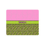 Pink & Lime Green Leopard Jigsaw Puzzles (Personalized)