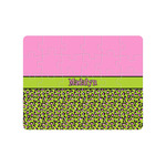 Pink & Lime Green Leopard Jigsaw Puzzles (Personalized)