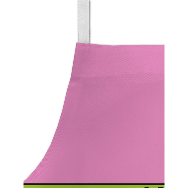 Pink & Lime Green Leopard Kid's Aprons - Detail