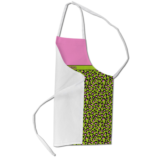 Pink & Lime Green Leopard Kid's Aprons - Small - Main