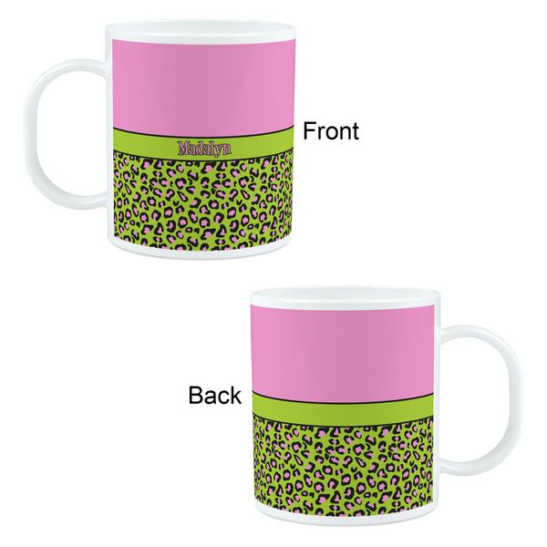 Pink & Lime Green Leopard Kid's Mug - Apvl