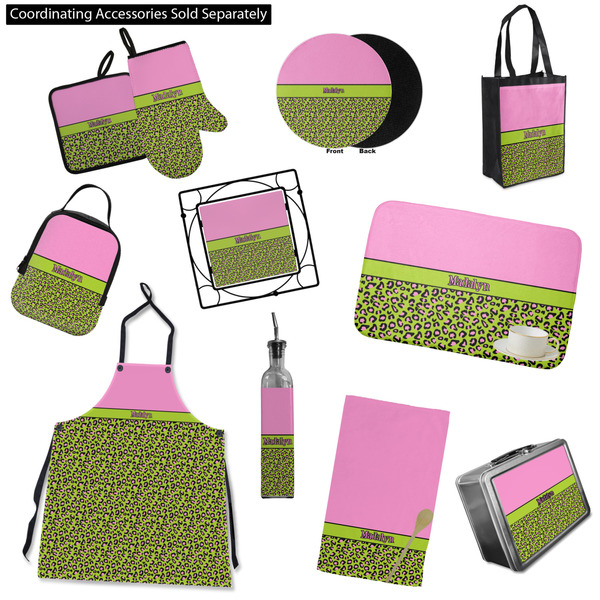 Pink & Lime Green Leopard Kitchen Accessories & Decor