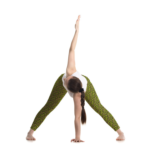 Pink & Lime Green Leopard Ladies Leggings - LIFESTYLE