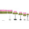 Pink & Lime Green Leopard Lamp Full View Size Comparison