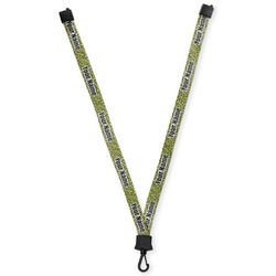 Pink & Lime Green Leopard Lanyard (Personalized)