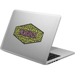 Pink & Lime Green Leopard Laptop Decal (Personalized)