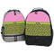 Pink & Lime Green Leopard Large Backpacks - Both