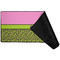 Pink & Lime Green Leopard Large Gaming Mats - FRONT W/ FOLD
