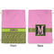 Pink & Lime Green Leopard Large Laundry Bag - Front & Back View