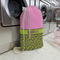 Pink & Lime Green Leopard Large Laundry Bag - In Context