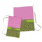 Pink & Lime Green Leopard Laundry Bag - Both Bags