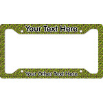 Pink & Lime Green Leopard License Plate Frame - Style A (Personalized)