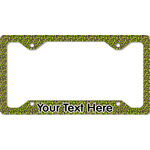 Pink & Lime Green Leopard License Plate Frame - Style C (Personalized)