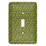 Pink & Lime Green Leopard Light Switch Cover