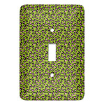 Pink & Lime Green Leopard Light Switch Cover (Single Toggle)