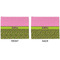 Pink & Lime Green Leopard Linen Placemat - APPROVAL (double sided)