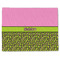Pink & Lime Green Leopard Linen Placemat - Front