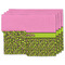 Pink & Lime Green Leopard Linen Placemat - MAIN Set of 4 (double sided)
