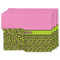 Pink & Lime Green Leopard Linen Placemat w/ Name or Text