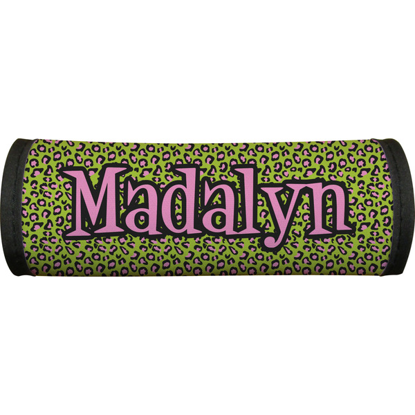 Pink & Lime Green Leopard Luggage Handle Wrap