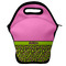 Pink & Lime Green Leopard Lunch Bag - Front