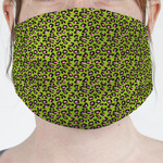 Pink & Lime Green Leopard Face Mask Cover