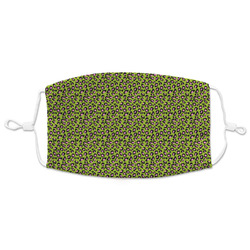Pink & Lime Green Leopard Adult Cloth Face Mask - XLarge