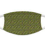 Pink & Lime Green Leopard Cloth Face Mask (T-Shirt Fabric)