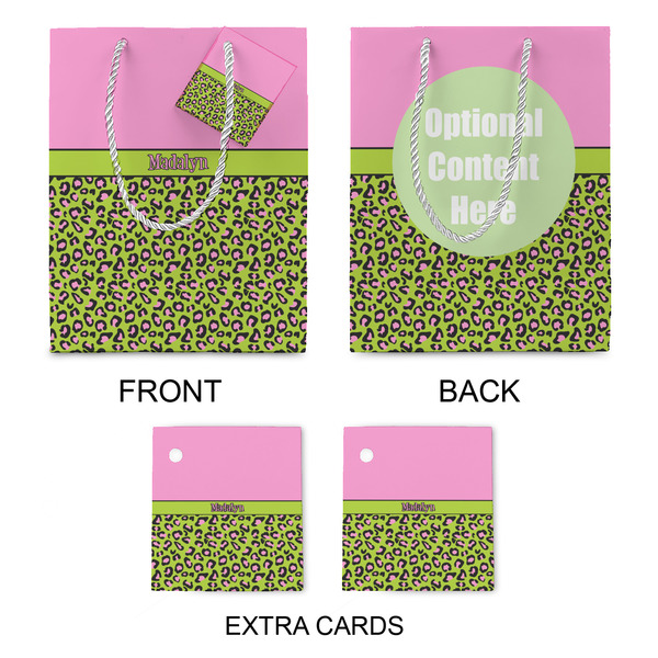 Pink & Lime Green Leopard Medium Gift Bag - Approval