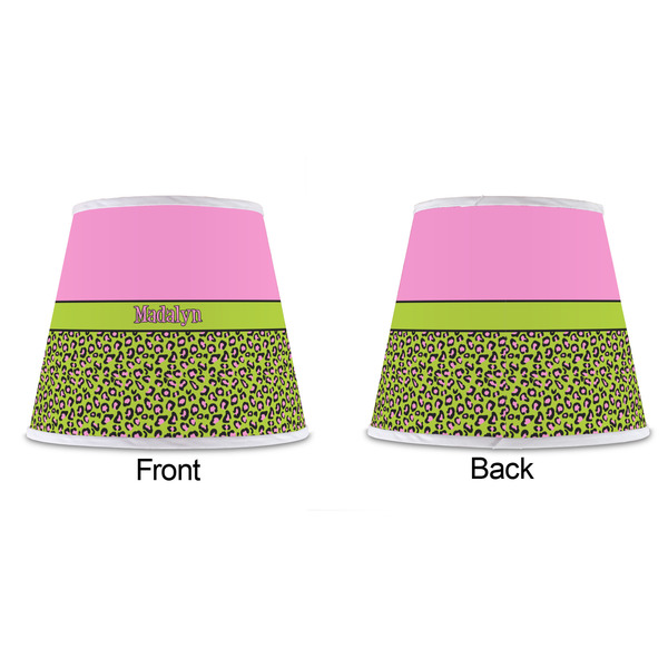 Pink & Lime Green Leopard Poly Film Empire Lampshade - Approval