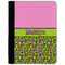 Pink & Lime Green Leopard Medium Padfolio - FRONT