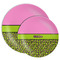 Pink & Lime Green Leopard Melamine Plates - PARENT/MAIN