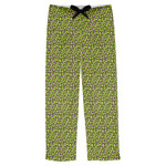 Pink & Lime Green Leopard Mens Pajama Pants - XL