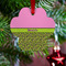 Pink & Lime Green Leopard Metal Paw Ornament - Lifestyle