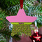 Pink & Lime Green Leopard Metal Star Ornament - Lifestyle