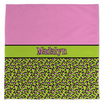 Pink & Lime Green Leopard Microfiber Dish Towel (Personalized)