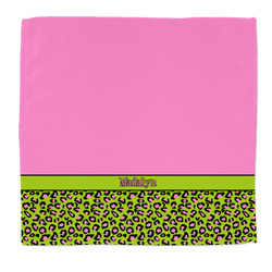 Pink & Lime Green Leopard Microfiber Dish Rag (Personalized)