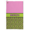Pink & Lime Green Leopard Microfiber Golf Towel - Large (Personalized)