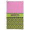 Pink & Lime Green Leopard Microfiber Golf Towel (Personalized)