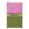 Pink & Lime Green Leopard Microfiber Golf Towels - Small - FRONT