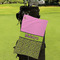 Pink & Lime Green Leopard Microfiber Golf Towels - Small - LIFESTYLE