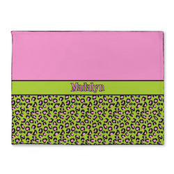 Pink & Lime Green Leopard Microfiber Screen Cleaner (Personalized)