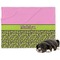 Pink & Lime Green Leopard Microfleece Dog Blanket - Large