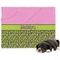 Pink & Lime Green Leopard Dog Blanket - Large (Personalized)