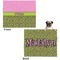 Pink & Lime Green Leopard Microfleece Dog Blanket - Large- Front & Back