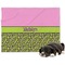 Pink & Lime Green Leopard Dog Blanket (Personalized)
