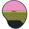 Pink & Lime Green Leopard Mouse Pad with Wrist Support - Main